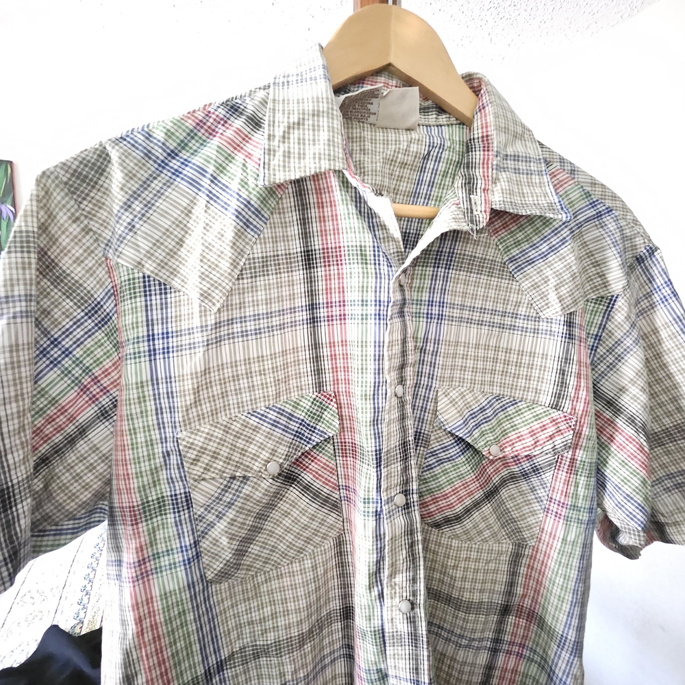 Men's Vintage Western Frontier pearl Snap Shirt